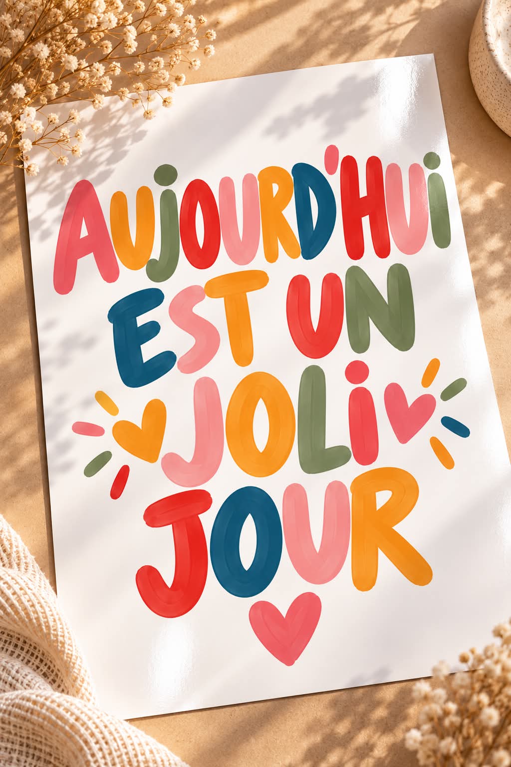 Aujourd'hui est un joli jour
